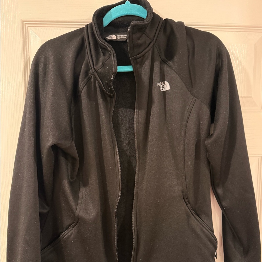 The North Face black fleece jacket with polyester shell